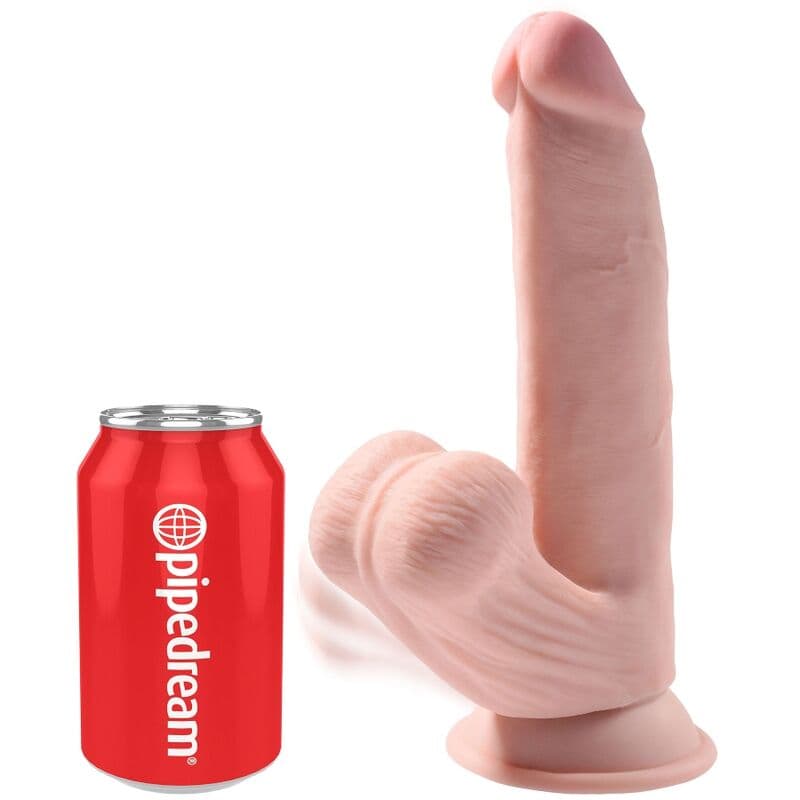 KING COCK - PLUS 3D DILDO SWINGING BALLS 24.5 CM LIGHT SKIN thumb 2