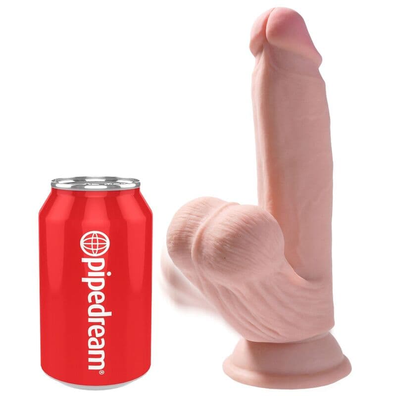 KING COCK - PLUS 3D DILDO SWINGING BALLS 15.2 CM LIGHT SKIN thumb 2