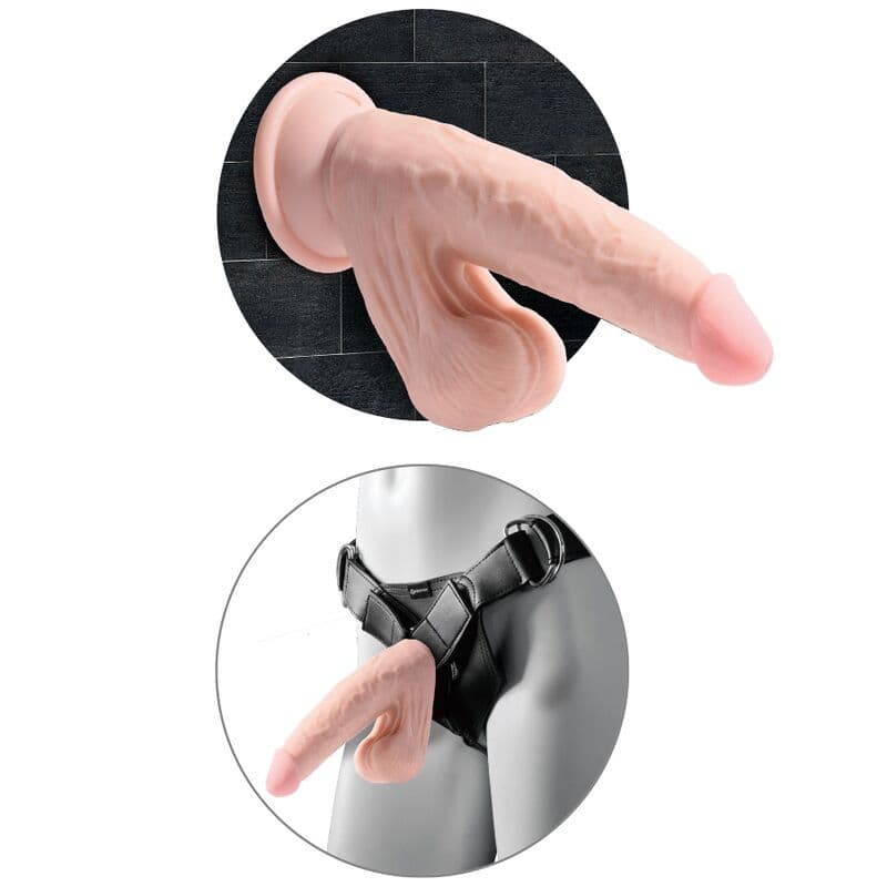 KING COCK - PLUS 3D DILDO SWINGING BALLS 15.2 CM LIGHT SKIN thumb 5