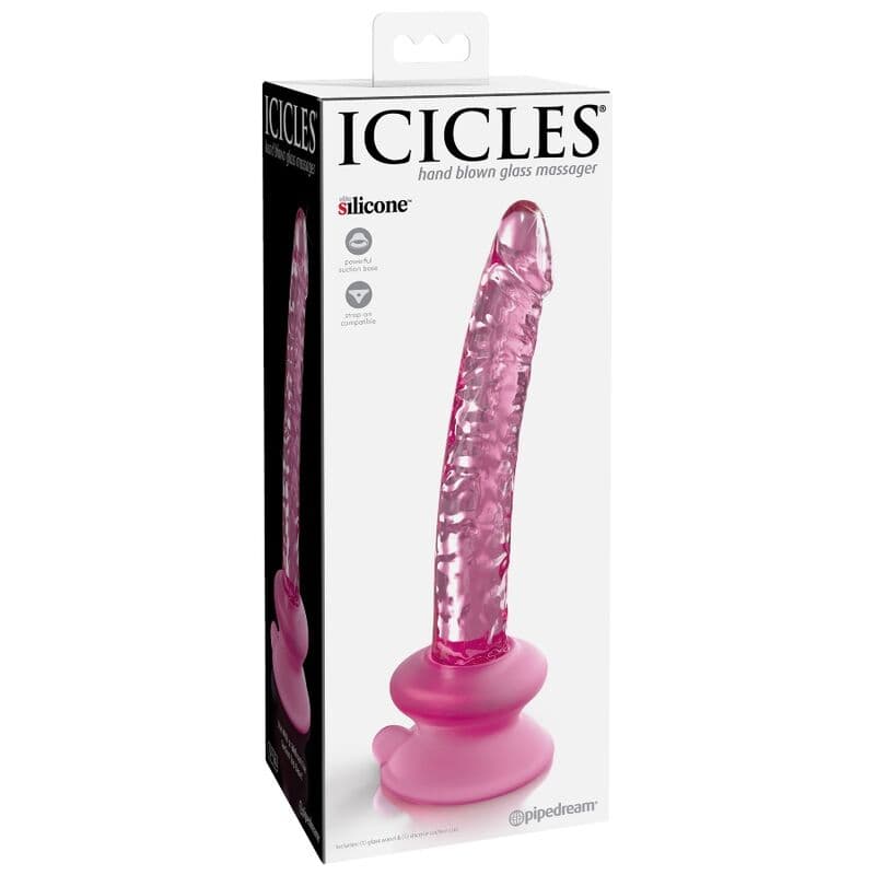 ICICLES - N. 86 GLASS DILDO WITH SUCTION CUP thumb 2