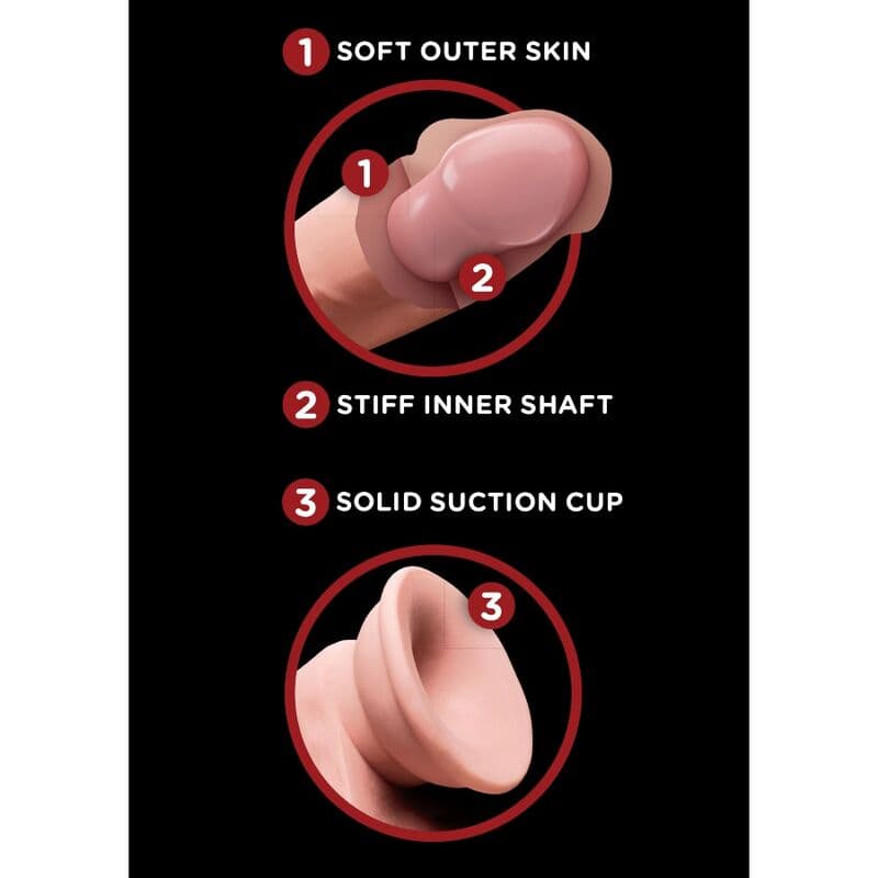 KING COCK - PLUS 3D DILDO SWINGING BALLS 20.3 CM thumb 6