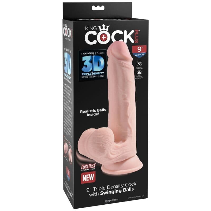 KING COCK - PLUS 3D DILDO SWINGING BALLS 20.3 CM thumb 7