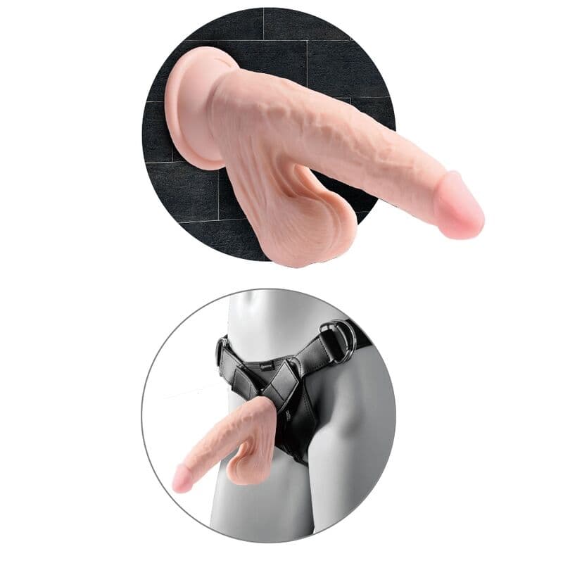 KING COCK - PLUS 3D DILDO SWINGING BALLS 12.7 CM thumb 4