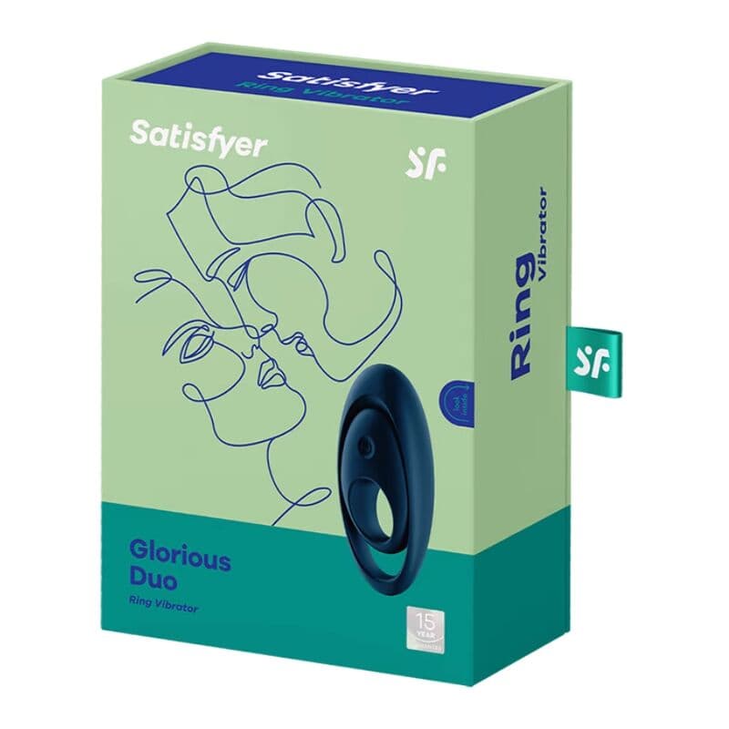 SATISFYER - GLORIOUS DUO RING VIBRATOR BLUE thumb 3