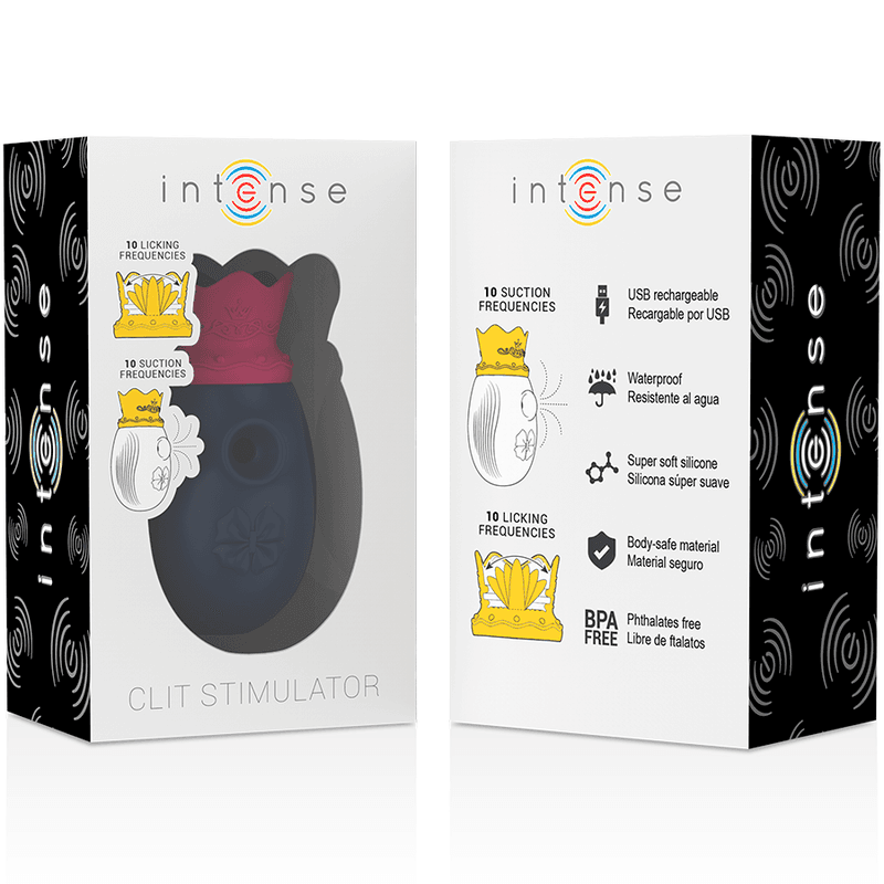 INTENSE - CLITORIS STIMULATOR 10 SUCTION AND LICKING MODES - BLUE thumb 8