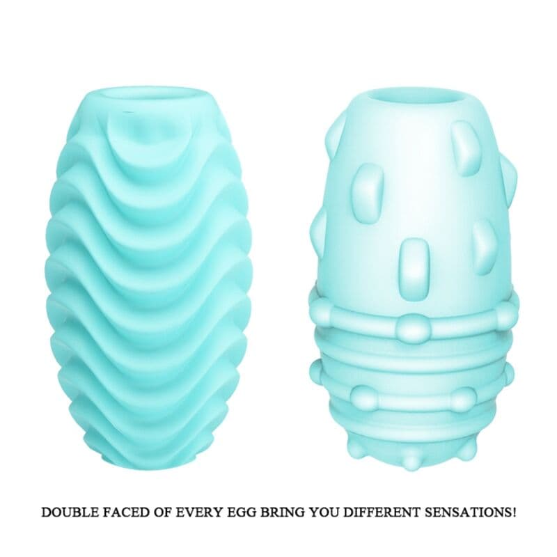 PRETTY LOVE - TURQUOISE DOUBLE SIDED MASTURBATOR EGG thumb 3