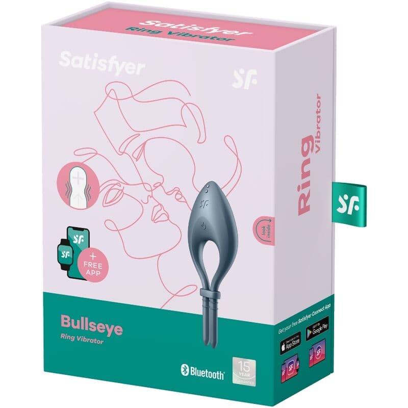 SATISFYER - BULLSEYE RING VIBRATOR APP GREY thumb 3