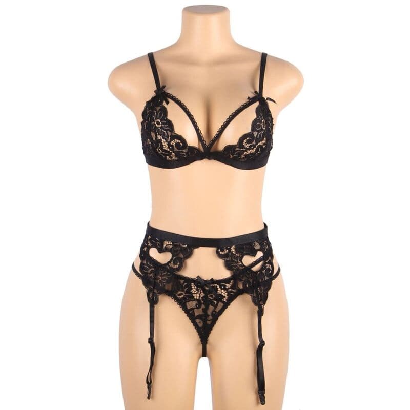 SUBBLIME - SET THREE PIECES SET BRA+ GARTER BELT + THONG L/XL thumb 10