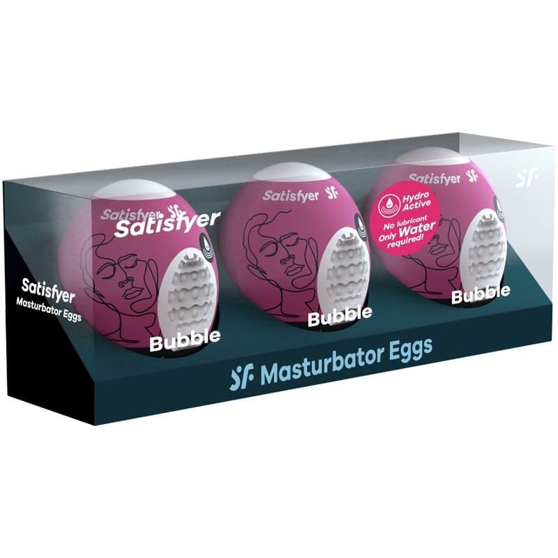 SATISFYER - 3 MASTURBATOR EGGS BUBBLE thumb 2