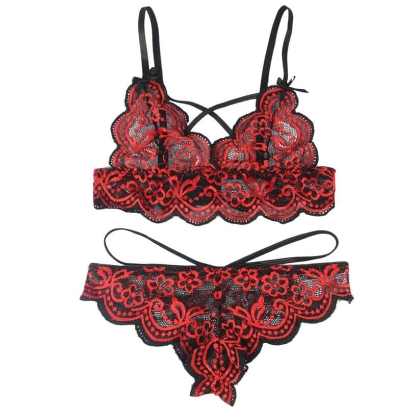 SUBBLIME - SET TWO PIECES SET LACE TOP AND PANTIES S/M thumb 5