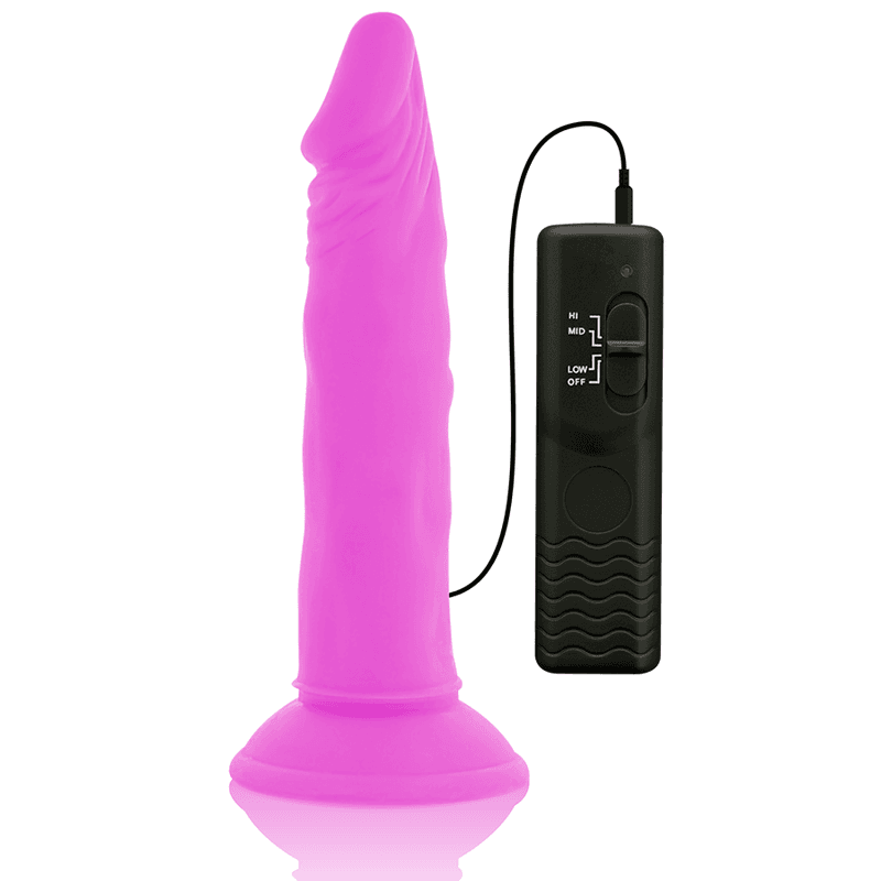DIVERSIA - FLEXIBLE VIBRATING DILDO PURPLE 23 CM -O- 4.3 CM thumb 4