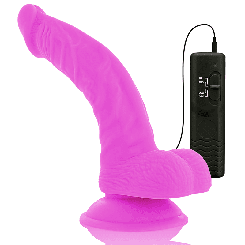 DIVERSIA - FLEXIBLE VIBRATING DILDO PURPLE 21.5 CM -O- 4.5 CM thumb 7