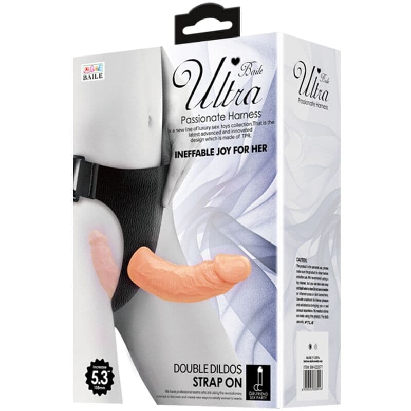 BAILE - ULTRA PASSIONATE DOUBLE DILDOS WITH HARNESS thumb 4
