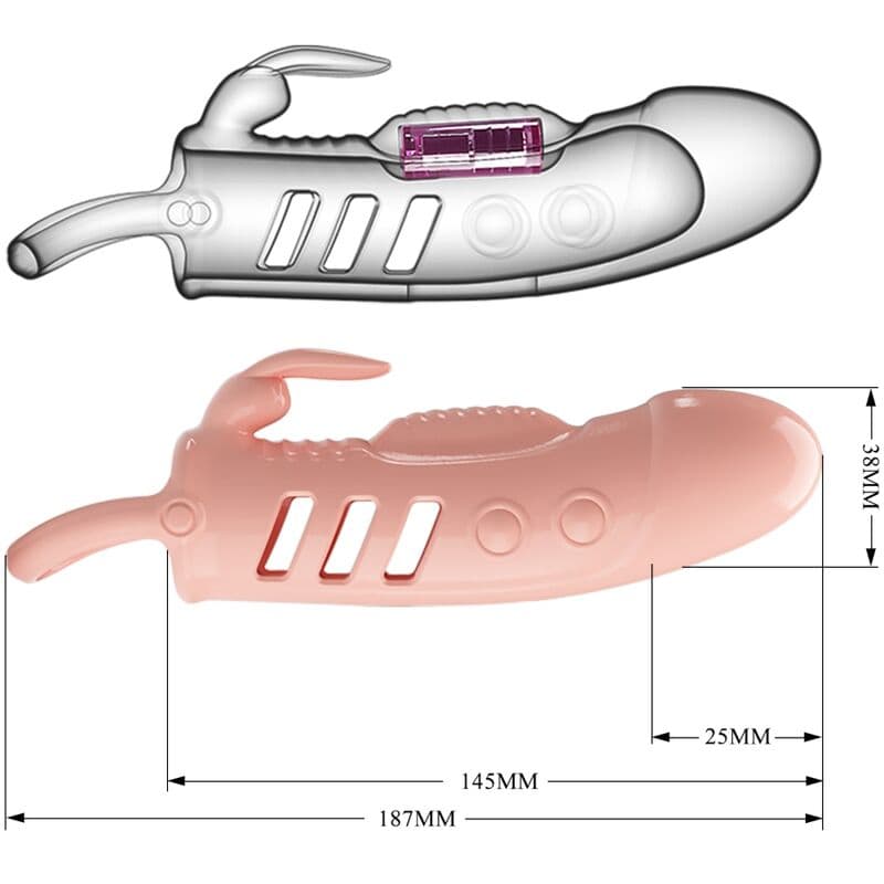PRETTY LOVE - SLOANE NATURAL RABBIT PENIS SHEATH thumb 4