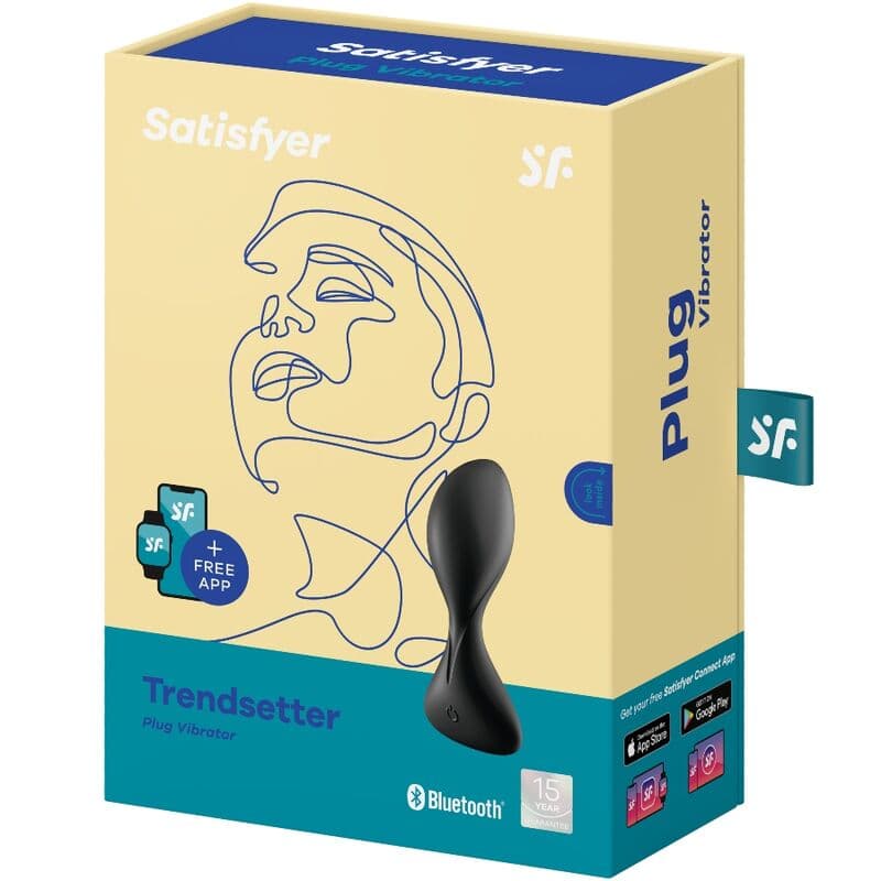 SATISFYER - TRENDSETTER VIBRATING PLUG APP BLACK thumb 4