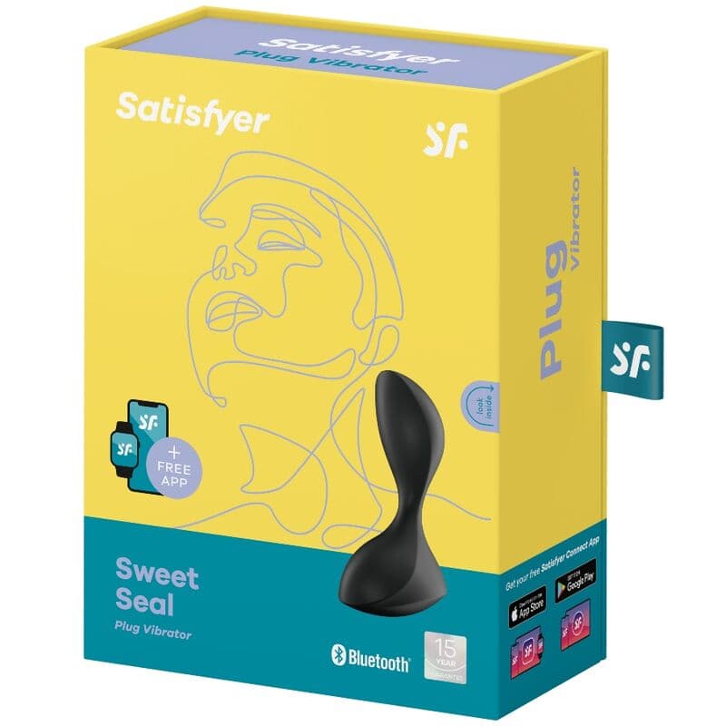 SATISFYER - SWEET SEAL VIBRATING PLUG APP BLACK thumb 4