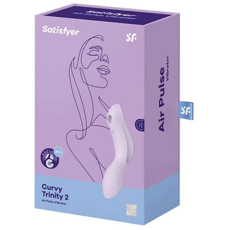 SATISFYER - CURVY TRINITY 2 AIR PULSE VIBRATOR PURPLE thumb 4