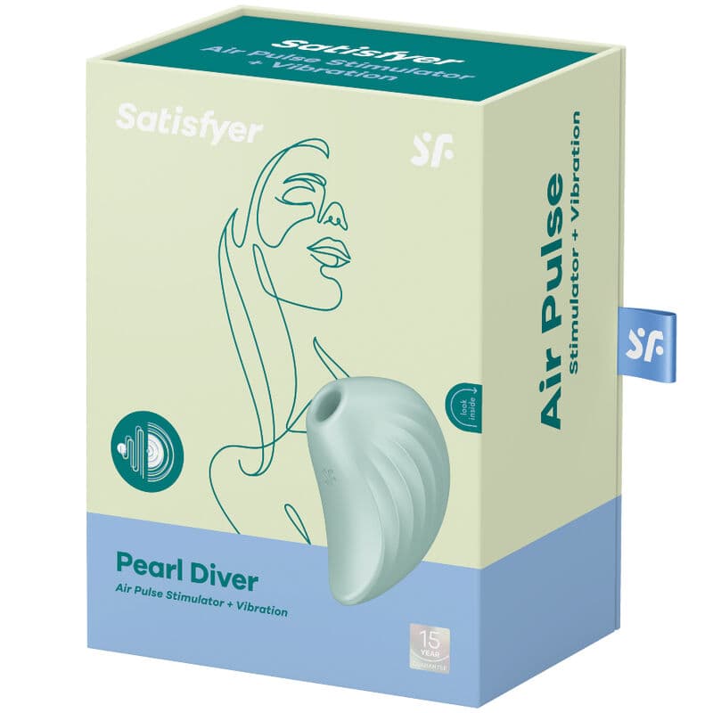 SATISFYER - PEARL DIVER AIR PULSE STIMULATOR & VIBRATOR GREEN thumb 4