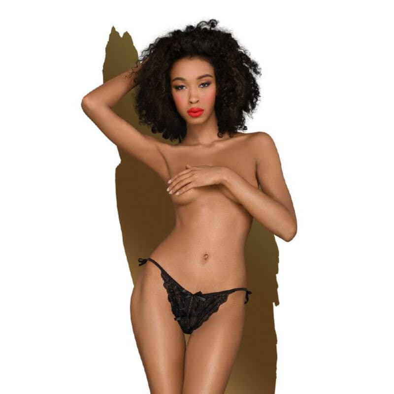 PENTHOUSE - TOO HOT TO BE REAL THONG BLACK L/XL thumb 1