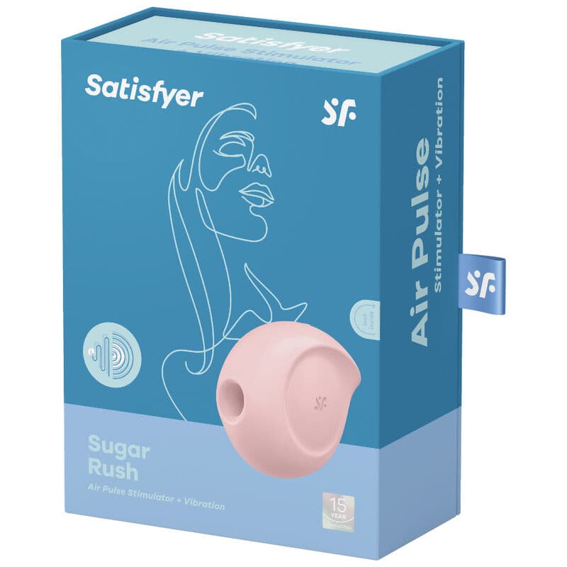 SATISFYER - SUGAR RUSH AIR PULSE STIMULATOR & VIBRATOR PINK thumb 4