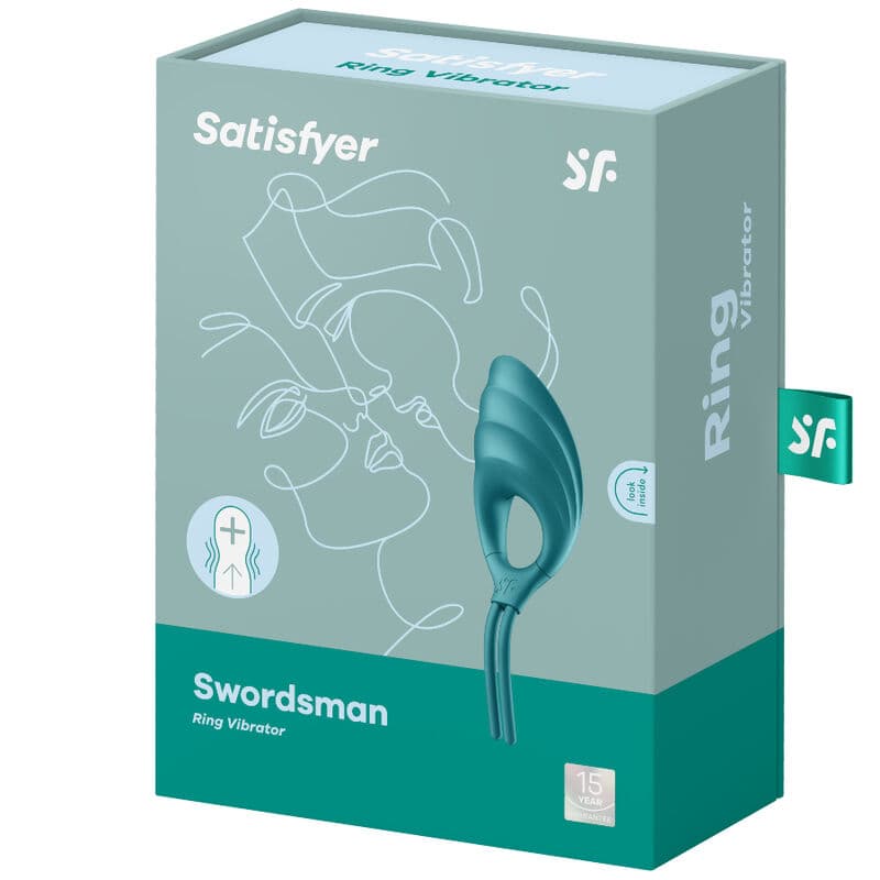 SATISFYER - SWORDSMAN RING VIBRATOR GREEN thumb 4