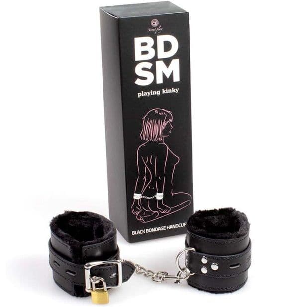 SECRETPLAY - BLACK BONDAGE HANDCUFFS BDSM COLLECTION thumb 2
