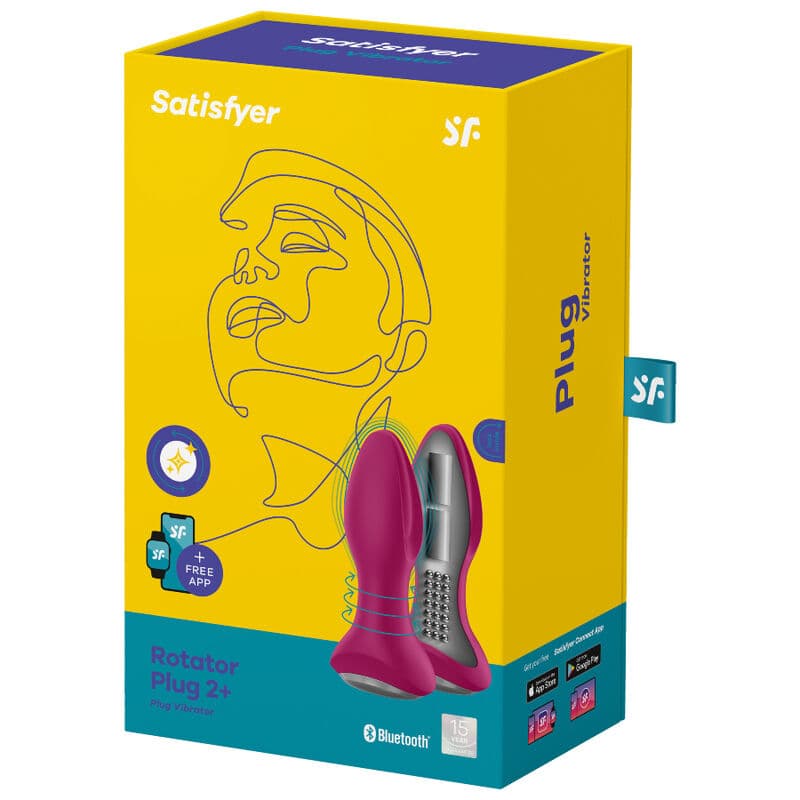 SATISFYER - ROTATOR PLUG 2+ VIBRATING PLUG APP RED thumb 5