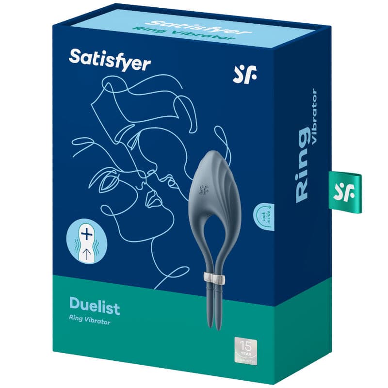 SATISFYER - DUELIST RING VIBRATOR GREY thumb 4