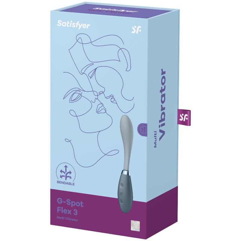 SATISFYER - G-SPOT FLEX 3 MULTI VIBRATOR GREY thumb 4