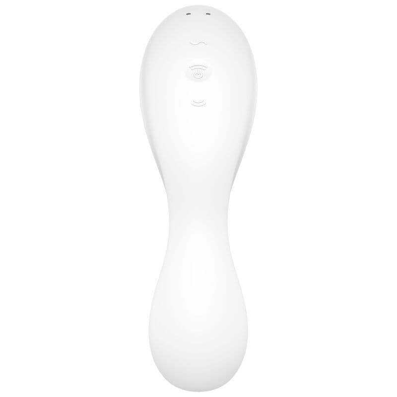 SATISFYER - CURVY TRINITY 5 AIR PULSE STIMULATOR & VIBRATOR APP WHITE thumb 3