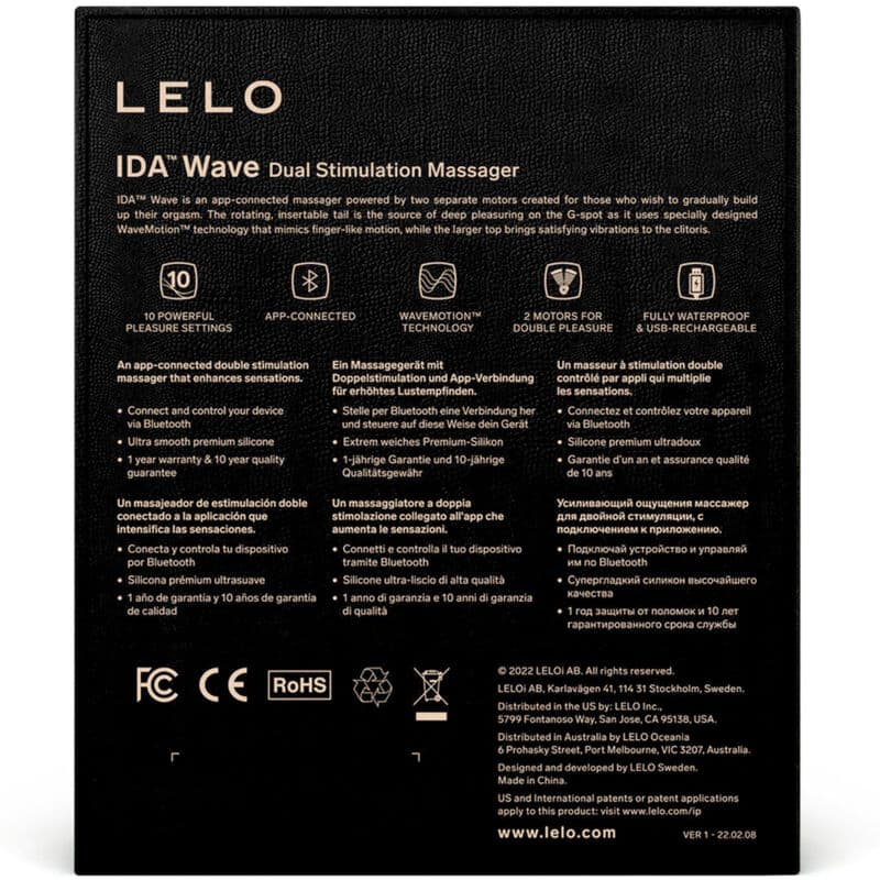 LELO - IDA WAVE COUPLES MASSAGER BLACK thumb 5