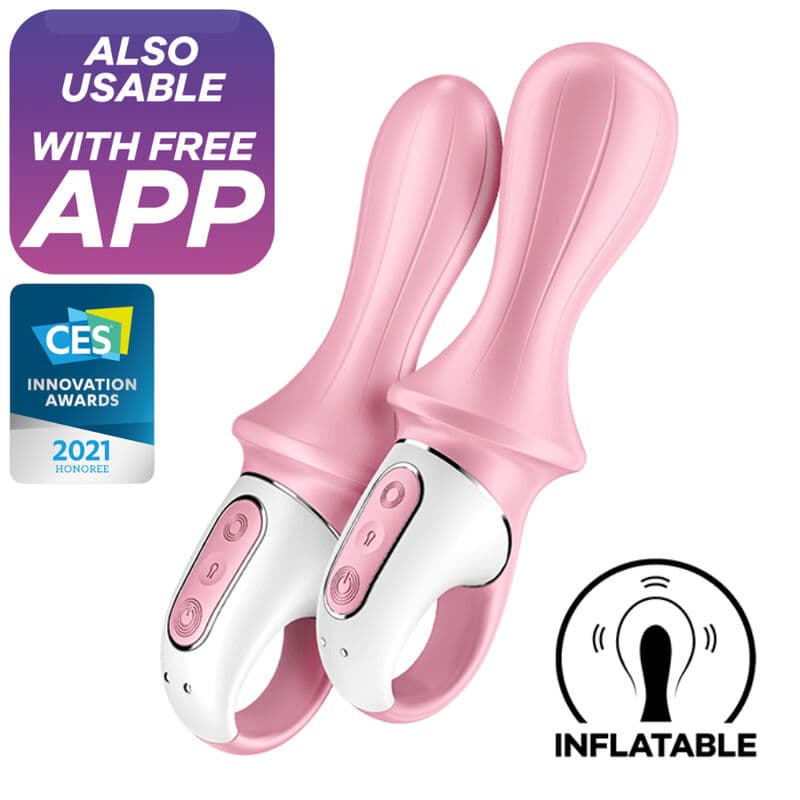 SATISFYER - AIR PUMP BOOTY 5+ INFLATABLE ANAL VIBRATOR PINK thumb 2
