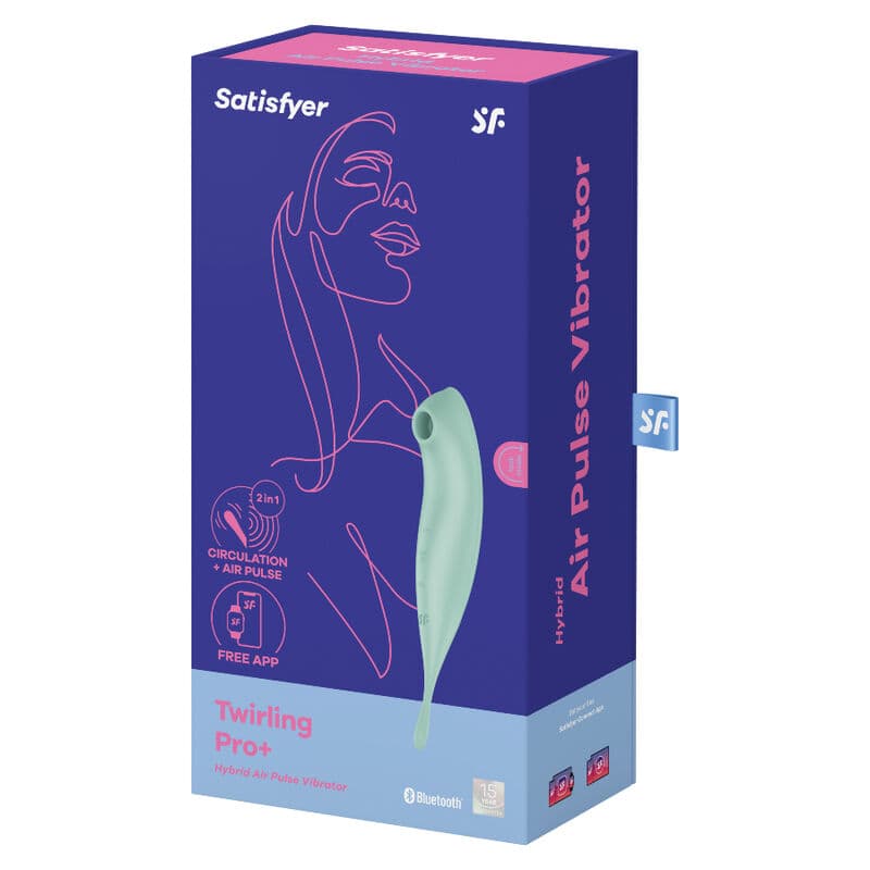 SATISFYER - TWIRLING PRO+ AIR PULSE STIMULATOR & VIBRATOR APP GREEN thumb 3