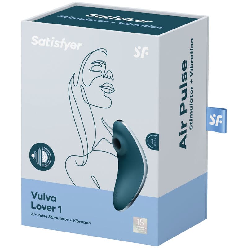 SATISFYER - VULVA LOVER 1 AIR PULSE STIMULATOR & VIBRATOR BLUE thumb 4