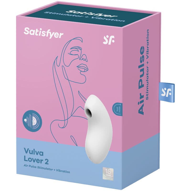 SATISFYER - VULVA LOVER 2 AIR PULSE STIMULATOR & VIBRATOR WHITE thumb 4