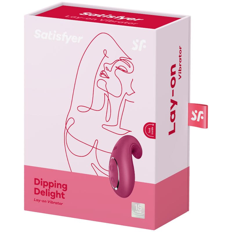 SATISFYER - DIPPING DELIGHT LAY-ON VIBRATOR RED thumb 4