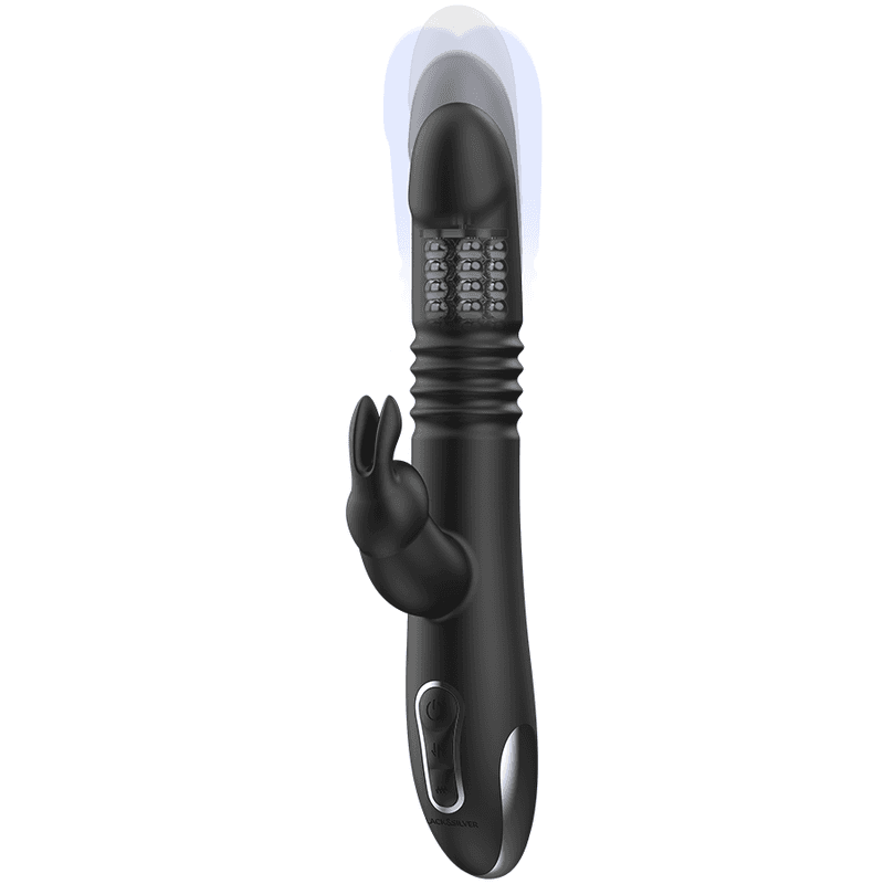 BLACK&SILVER - KENJI UP & DOWN RABBIT VIBRATOR + WATCHME REMOTE CONTROL thumb 3