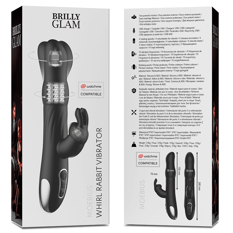 BRILLY GLAM - MOEBIUS RABBIT VIBRATOR & ROTATOR + WATCHME REMOTE CONTROL thumb 7