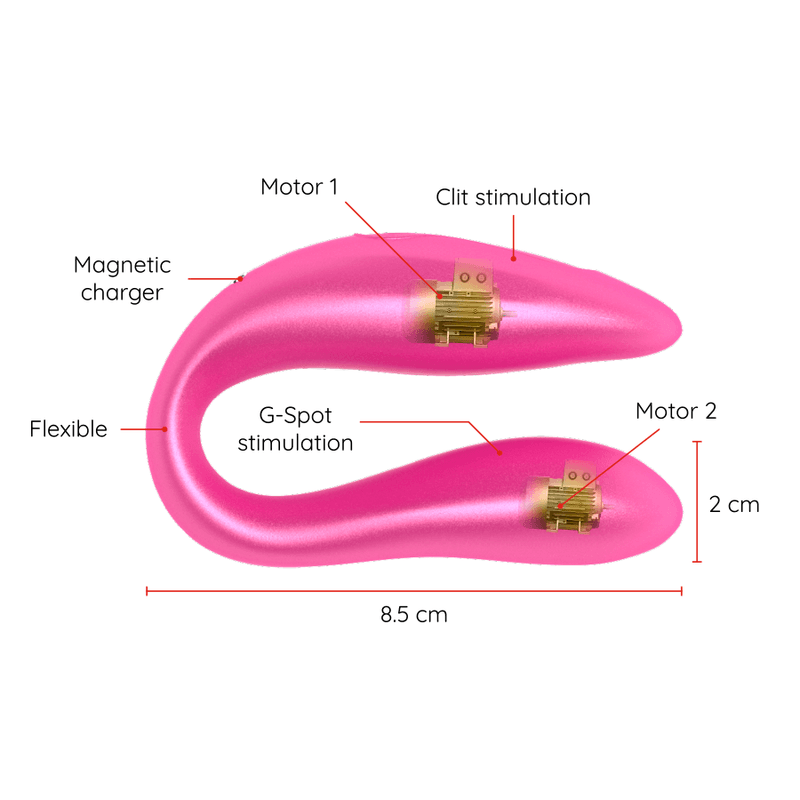 ONINDER - LISBOA PINK G-POINT & CLITORIS STIMULATOR - FREE PINK APP thumb 3