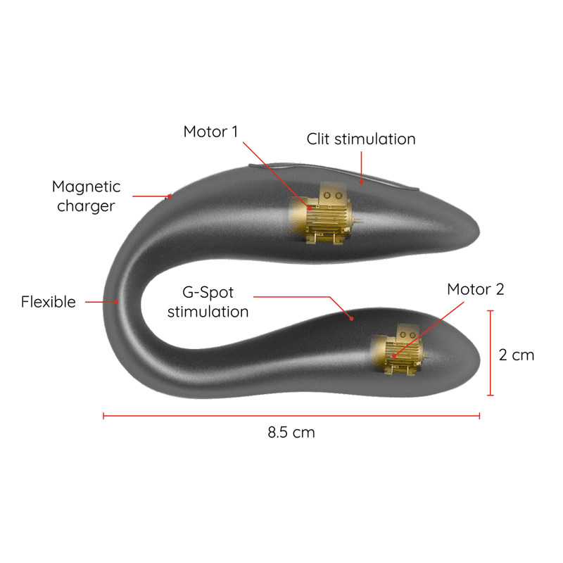 ONINDER - LISBOA BLACK G-POINT & CLITORIS STIMULATOR - FREE APP thumb 3