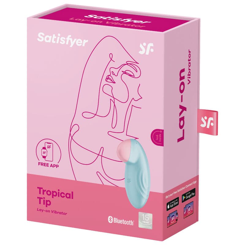 SATISFYER - TROPICAL TIP LAY-ON VIBRATOR BLUE thumb 5