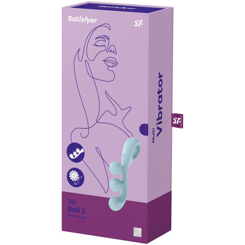 SATISFYER - TRI BALL 2 MULTI VIBRATOR BLUE thumb 4