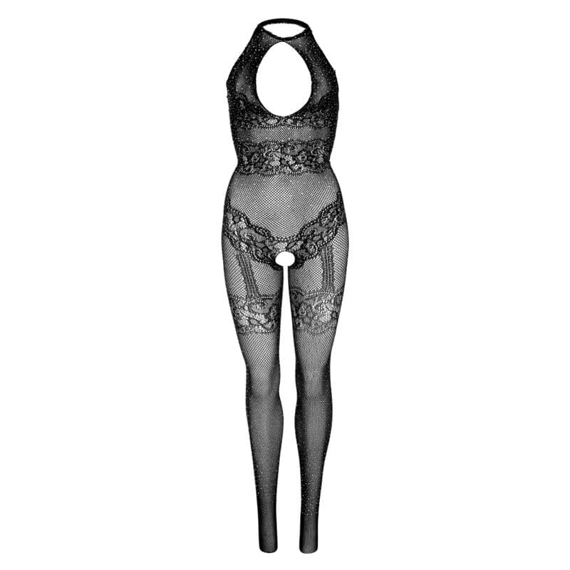 LEG AVENUE - SEAMLESS FISHNET BODYSTOCKING ONE SIZE - BLACK thumb 3