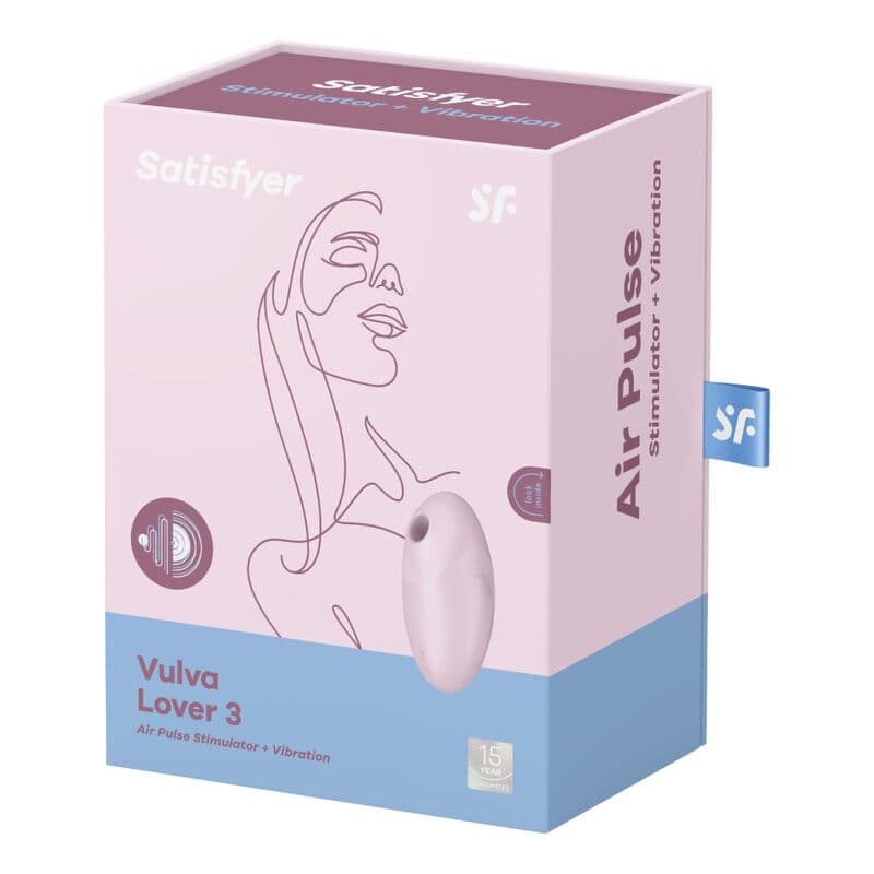 SATISFYER - VULVA LOVER 3 AIR PULSE STIMULATOR & VIBRATOR PINK thumb 4