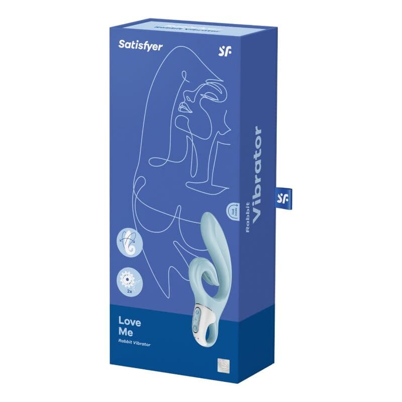 SATISFYER - LOVE ME RABBIT VIBRATION BLUE thumb 5