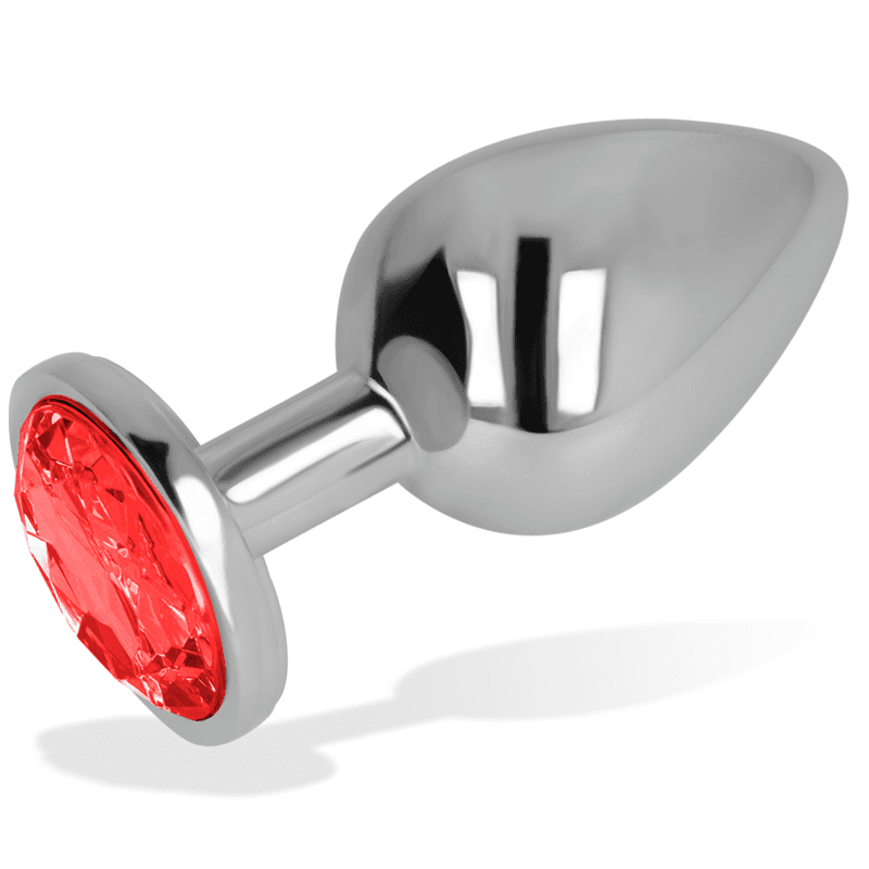 OHMAMA - ANAL PLUG WITH RED CRYSTAL 8 CM thumb 3