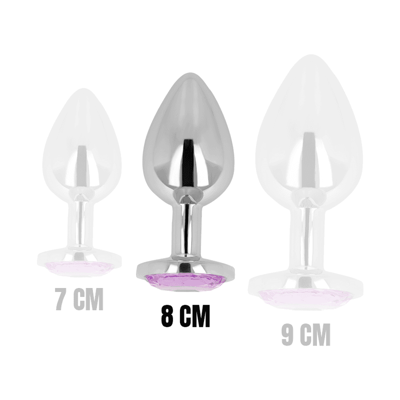 OHMAMA - ANAL PLUG WITH VIOLET CRYSTAL 8 CM thumb 4