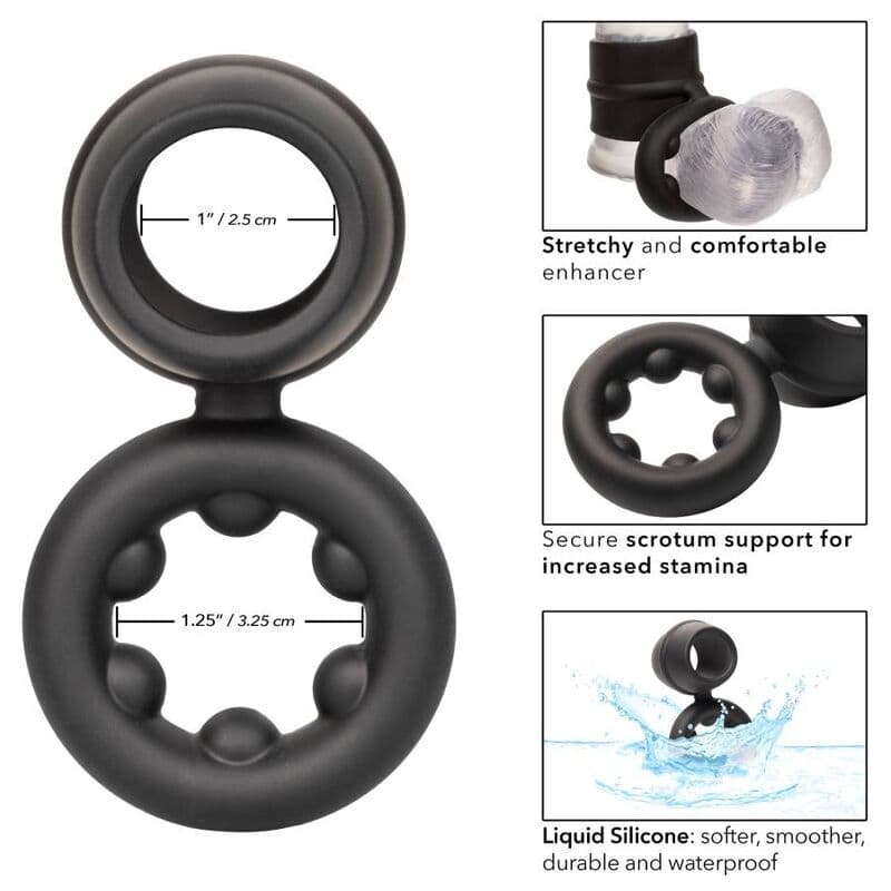 CALEXOTICS - ALPHA DUAL MAGNUM RING BLACK thumb 3