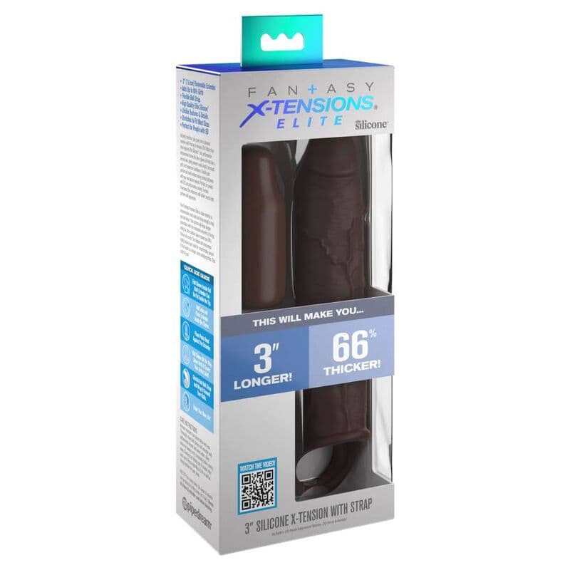 FANTASY X- TENSIONS - PIPEDREAMS EXTENSION W STRAP 17,78 CM BROWN thumb 3