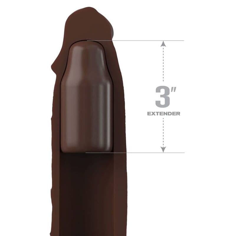 FANTASY X- TENSIONS - PIPEDREAMS SLEEVE 22,86 CM + 7,62 CM PLUG BROWN thumb 2